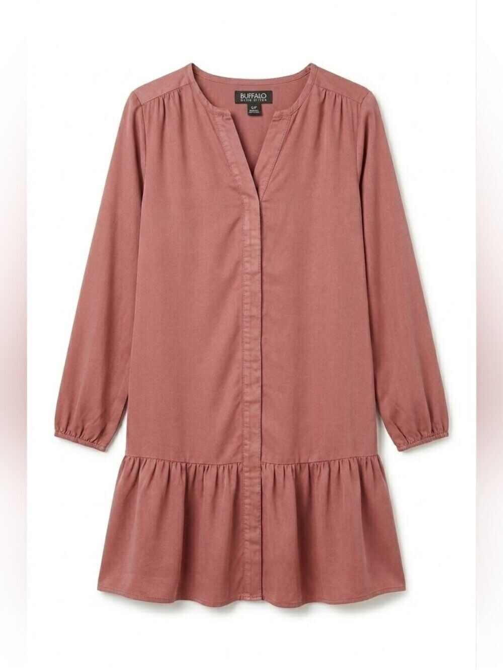 Buffalo David Bitton Long Sleeve Dress in Dusty Rose, Small, NWT